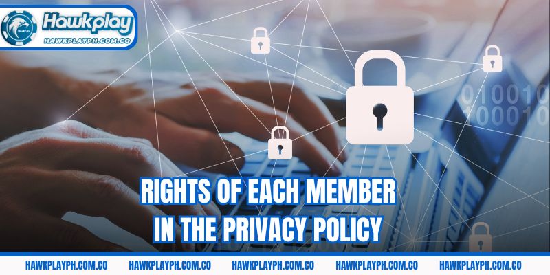 Rights of each member in the privacy policy